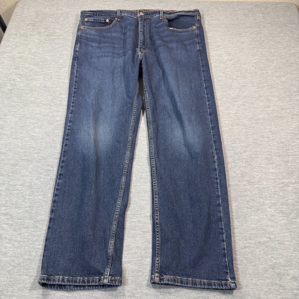 Levis 505 Jeans Men's 38x30 Dark Wash‎ Straight Fit Denim Pants Classic